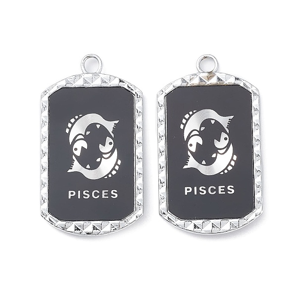 PandaHall Alloy Twelve Constellations Series Big Pendants, Lead Free & Cadmium Free, with Acrylic, Rectangle, Pisces, 50x28x3.5mm, Hole..., Black
PandaHall Alloy Twelve Constellations Series Big Pendants, Lead Free & Cadmium Free, with Acrylic, Rectangle, Pisces, 50x28x3.5mm, Hole..., Black