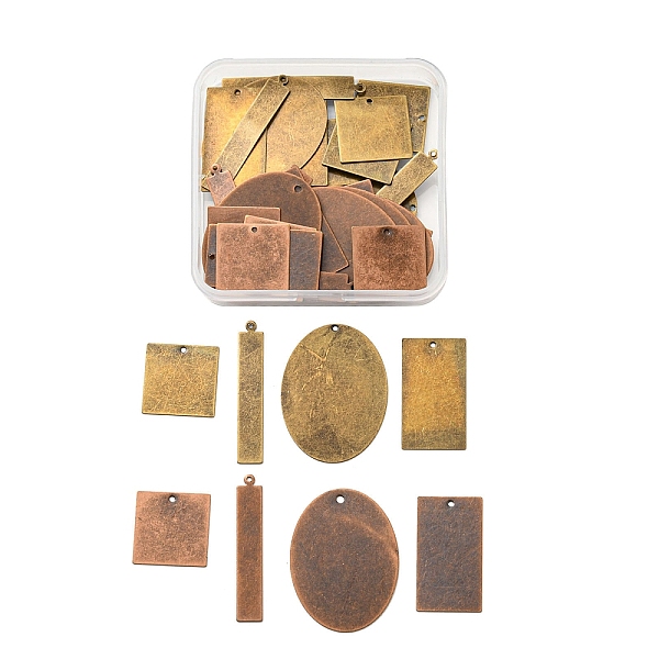 PandaHall 40Pcs 8 Style Metal Tags, Brass Stamping Blank Tag Pendants, Square & Rectangle & Oval, Mixed Color, 20~41x7~30x0.5mm, Hole...
PandaHall 40Pcs 8 Style Metal Tags, Brass Stamping Blank Tag Pendants, Square & Rectangle & Oval, Mixed Color, 20~41x7~30x0.5mm, Hole...