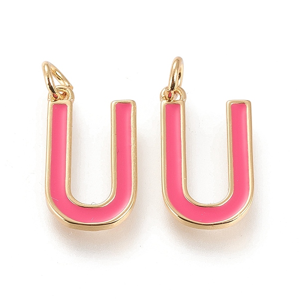 PandaHall Brass Enamel Pendants, with Jump Ring, Long-Lasting Plated, Real 18K Gold Plated, Letter.U, Hot Pink, Letter.U, U: 18x10x1.8mm...
PandaHall Brass Enamel Pendants, with Jump Ring, Long-Lasting Plated, Real 18K Gold Plated, Letter.U, Hot Pink, Letter.U, U: 18x10x1.8mm...