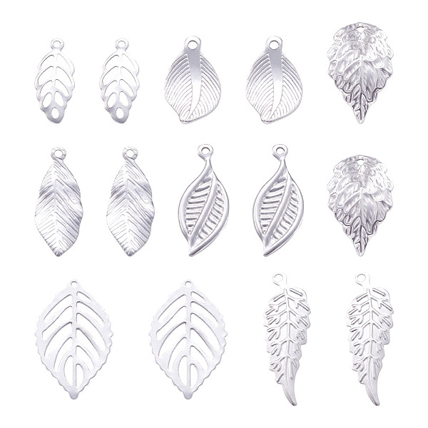 PandaHall Jewelry 56Pcs 7 Style 304 Stainless Steel Pendants, Leaf, Stainless Steel Color, 13~29x5.5~14x0.3~1mm, Hole: 0.8~1.2mm...
PandaHall Jewelry 56Pcs 7 Style 304 Stainless Steel Pendants, Leaf, Stainless Steel Color, 13~29x5.5~14x0.3~1mm, Hole: 0.8~1.2mm...