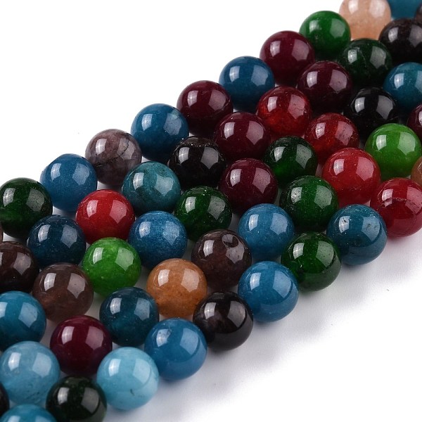 PandaHall Natural White Jade Beads, Round, Dyed, Mixed Color, 10mm, Hole: 1.2mm, about 38pcs/strand, 14.96''(38cm) White Jade Round..., Multicolor
PandaHall Natural White Jade Beads, Round, Dyed, Mixed Color, 10mm, Hole: 1.2mm, about 38pcs/strand, 14.96''(38cm) White Jade Round..., Multicolor