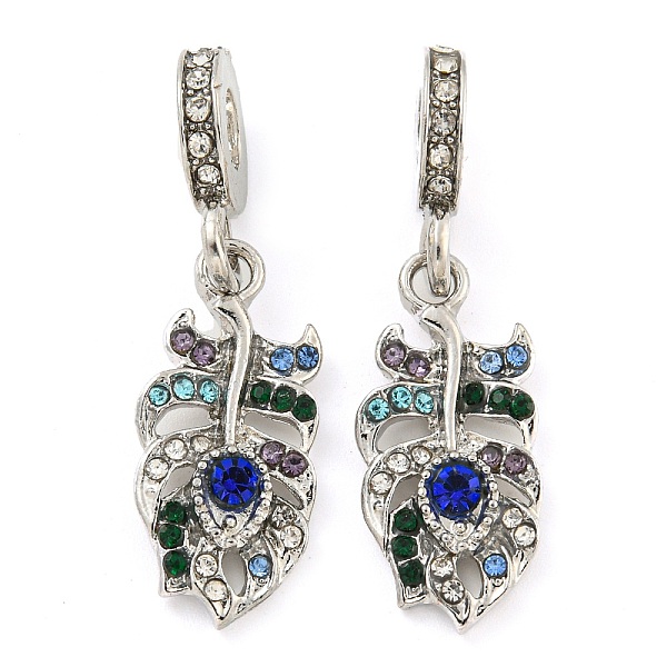 PandaHall Rack Plating Alloy Pave Colorful Rhinestone Feather European Dangle Charms, Large Hole Pendants, Cadmium Free & Nickel Free & Lead..., Multicolor
PandaHall Rack Plating Alloy Pave Colorful Rhinestone Feather European Dangle Charms, Large Hole Pendants, Cadmium Free & Nickel Free & Lead..., Multicolor