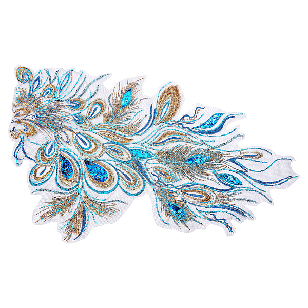 PandaHall Peacock Tail Pattern Polyester Lace Computerized Embroidery Ornament Accessories, with Paillette/Sequin, for DIY Clothes, Bag...
PandaHall Peacock Tail Pattern Polyester Lace Computerized Embroidery Ornament Accessories, with Paillette/Sequin, for DIY Clothes, Bag...