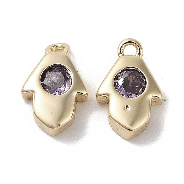 PandaHall Brass Micro Pave Cubic Zirconia Charms, Real 18K Gold Plated, Hamsa Hand, Medium Orchid, 9x5.5x2mm, Hole: 1mm Brass+Cubic Zirconia...
PandaHall Brass Micro Pave Cubic Zirconia Charms, Real 18K Gold Plated, Hamsa Hand, Medium Orchid, 9x5.5x2mm, Hole: 1mm Brass+Cubic Zirconia...