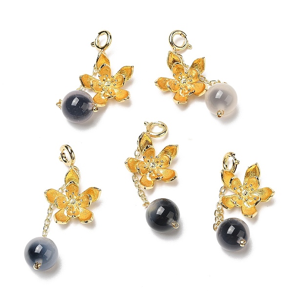 PandaHall Natural Agate Round Pendant Decorations, Flower Ornament with Brass Spring Ring Clasps, Real 14K Gold Plated, 38mm Natural Agate...
PandaHall Natural Agate Round Pendant Decorations, Flower Ornament with Brass Spring Ring Clasps, Real 14K Gold Plated, 38mm Natural Agate...