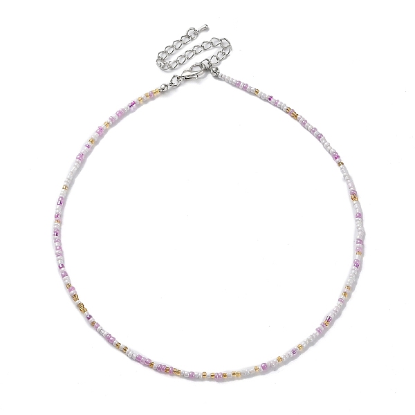 PandaHall Glass Beaded Necklace, with Alloy Clasps, Plum, 16.10 inch(40.9cm) Glass Round Purple
PandaHall Glass Beaded Necklace, with Alloy Clasps, Plum, 16.10 inch(40.9cm) Glass Round Purple