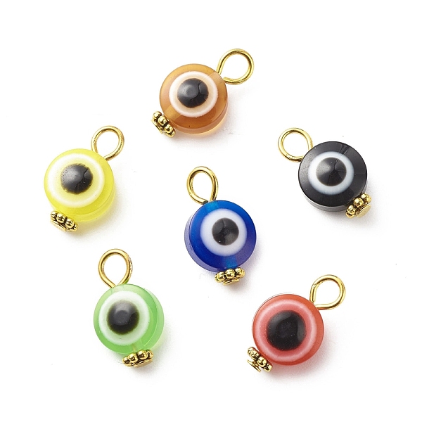 PandaHall Evil Eye Resin Pendants, with Alloy Daisy Spacer Beads, Flat Round Charm, Mixed Color, Antique Golden, 16.5~17x10x6mm, Hole..., Multicolor
PandaHall Evil Eye Resin Pendants, with Alloy Daisy Spacer Beads, Flat Round Charm, Mixed Color, Antique Golden, 16.5~17x10x6mm, Hole..., Multicolor