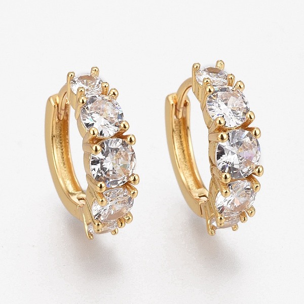 PandaHall Brass Micro Pave Clear Cubic Zirconia Huggie Hoop Earrings, Long-Lasting Plated, Ring, Real 18K Gold Plated, 18x17x5mm, Pin: 1mm...
PandaHall Brass Micro Pave Clear Cubic Zirconia Huggie Hoop Earrings, Long-Lasting Plated, Ring, Real 18K Gold Plated, 18x17x5mm, Pin: 1mm...