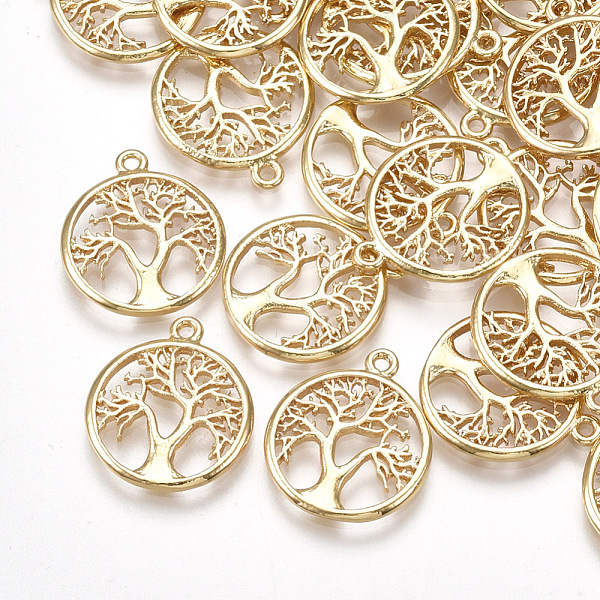 PandaHall Brass Pendants, Flat Round with Tree of Life, Real 18K Gold Plated, 18x15x1.5mm, Hole: 1.2mm Brass Flat Round
PandaHall Brass Pendants, Flat Round with Tree of Life, Real 18K Gold Plated, 18x15x1.5mm, Hole: 1.2mm Brass Flat Round