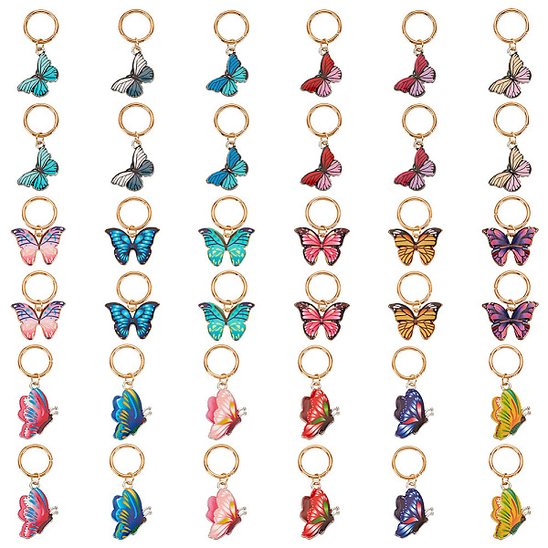 PandaHall Alloy Enamel Dreadlocks Beads, Braiding Hair Pendants Decoration Clips, with Alloy Jump Rings, Butterfly, Mixed Color, 28~38mm, 3..., Multicolor
PandaHall Alloy Enamel Dreadlocks Beads, Braiding Hair Pendants Decoration Clips, with Alloy Jump Rings, Butterfly, Mixed Color, 28~38mm, 3..., Multicolor