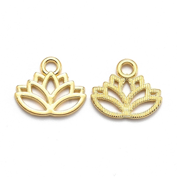 PandaHall Tibetan Style Alloy Charms, Yoga Lutos Cadmium Free & Lead Free, Golden, 15x17x1mm, Hole: 3mm, about 1305pcs/1000g Alloy Flower
PandaHall Tibetan Style Alloy Charms, Yoga Lutos Cadmium Free & Lead Free, Golden, 15x17x1mm, Hole: 3mm, about 1305pcs/1000g Alloy Flower