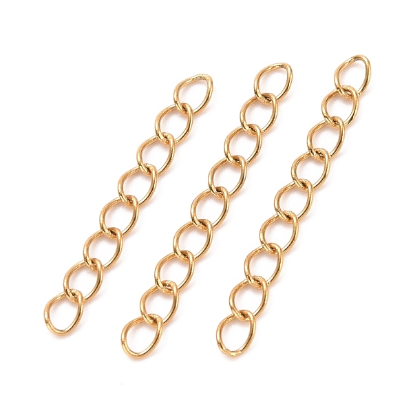 PandaHall Ion Plating(IP) 304 Stainless Steel Curb Chains Extender, Golden, 25mm, Link: 4x3x0.5mm 304 Stainless Steel
PandaHall Ion Plating(IP) 304 Stainless Steel Curb Chains Extender, Golden, 25mm, Link: 4x3x0.5mm 304 Stainless Steel