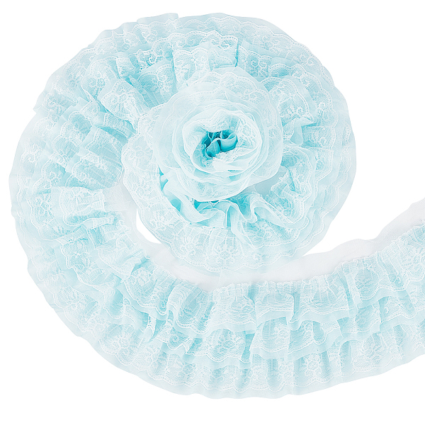 PandaHall 3-Layer Polyester Pleated Ribbon, Wave Edge Ornamnent, Ruffle Lace Trimming, Costume Dress Accessories, Light Cyan, 5-7/8 inch...
PandaHall 3-Layer Polyester Pleated Ribbon, Wave Edge Ornamnent, Ruffle Lace Trimming, Costume Dress Accessories, Light Cyan, 5-7/8 inch...