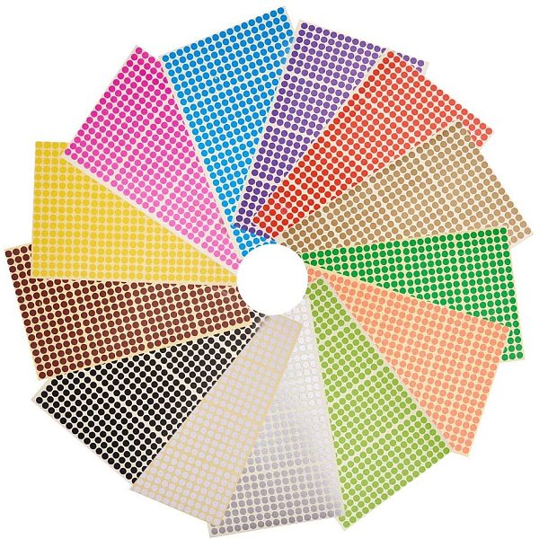 PandaHall Removable Coding Label, Dot Stickers, for DIY Scrapbooking Crafts Making Notes Marks Game, Mixed Color, 222x125mm, Dot: 6mm Paper..., Multicolor
PandaHall Removable Coding Label, Dot Stickers, for DIY Scrapbooking Crafts Making Notes Marks Game, Mixed Color, 222x125mm, Dot: 6mm Paper..., Multicolor