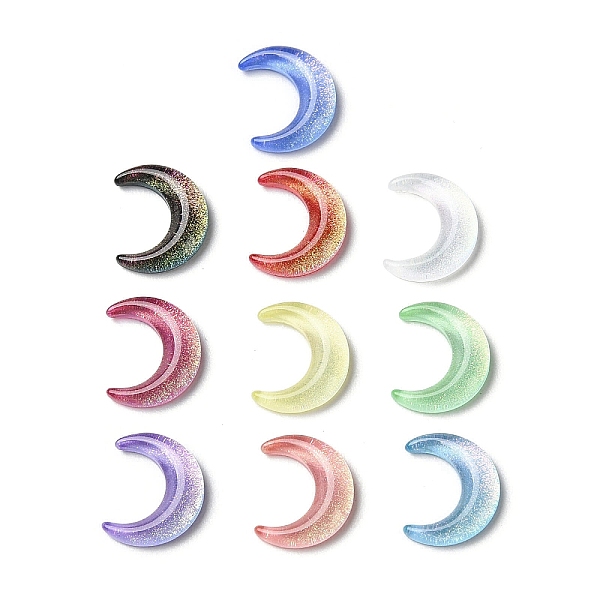 PandaHall K9 Glass Cabochons, with Glitter Powder, Moon, Mixed Color, 11x9x2.5mm Glass Moon Multicolor
PandaHall K9 Glass Cabochons, with Glitter Powder, Moon, Mixed Color, 11x9x2.5mm Glass Moon Multicolor