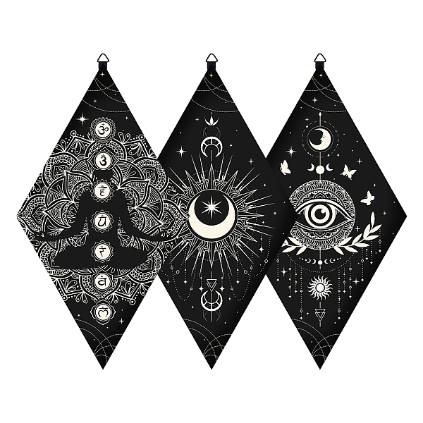 PandaHall CRASPIRE 3pcs Rustic Boho Wall Decor Sun and Moon Wall Art Yoga Lotus Wall Decor Minimalist Boho Room Decor Rhombus Wooden Eye..., Black
PandaHall CRASPIRE 3pcs Rustic Boho Wall Decor Sun and Moon Wall Art Yoga Lotus Wall Decor Minimalist Boho Room Decor Rhombus Wooden Eye..., Black