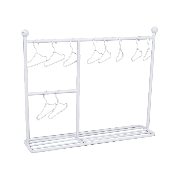 PandaHall SUPERFINDINGS® Mii Iron Doll Garment Coat Hanger Rack, for Dollhouse Decoration, with Hangers, White, 6.1x25x20.5cm Iron White
PandaHall SUPERFINDINGS® Mii Iron Doll Garment Coat Hanger Rack, for Dollhouse Decoration, with Hangers, White, 6.1x25x20.5cm Iron White
