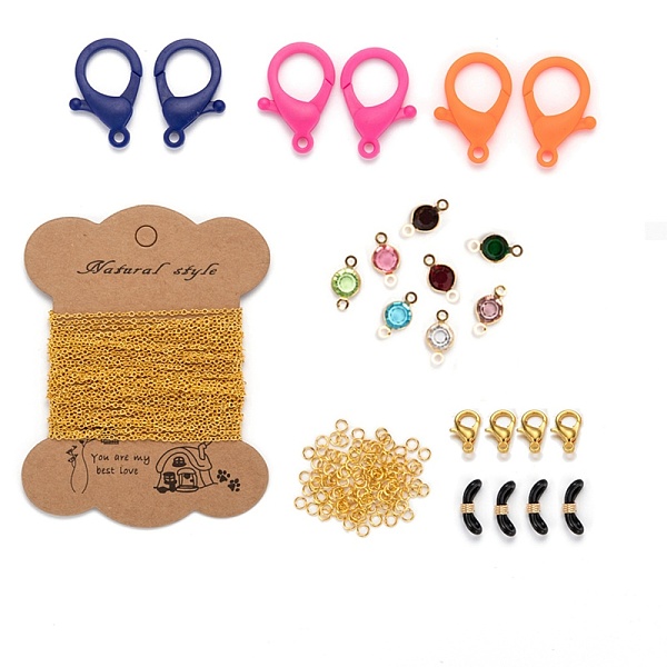PandaHall DIY Neck Strap Lanyard Kits, Include 304 Stainless Steel Links Connectors, Brass Cable Chains, Rubber Eyeglass Holders, Plastic &..., Multicolor
PandaHall DIY Neck Strap Lanyard Kits, Include 304 Stainless Steel Links Connectors, Brass Cable Chains, Rubber Eyeglass Holders, Plastic &..., Multicolor