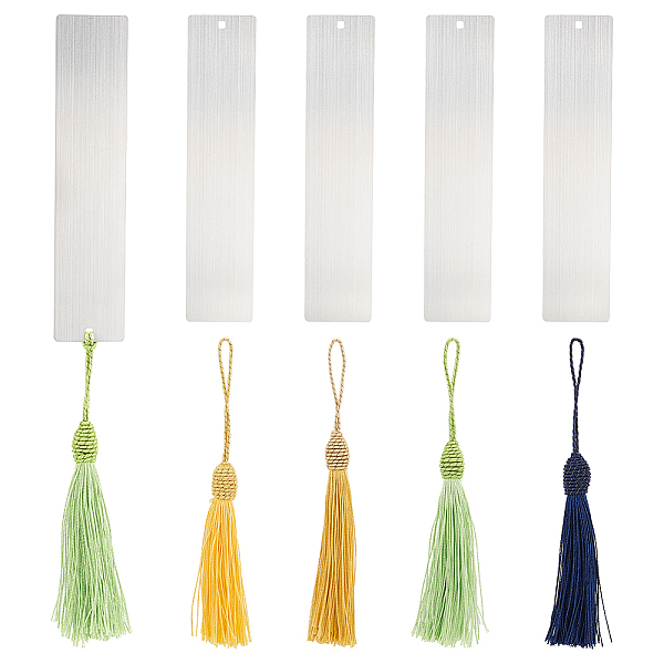 PandaHall Unicraftale Stainless Steel Brushed Blank Bookmarks, with Polyester Tassel Big Pendant Decorations, Stainless Steel Color..., Multicolor
PandaHall Unicraftale Stainless Steel Brushed Blank Bookmarks, with Polyester Tassel Big Pendant Decorations, Stainless Steel Color..., Multicolor