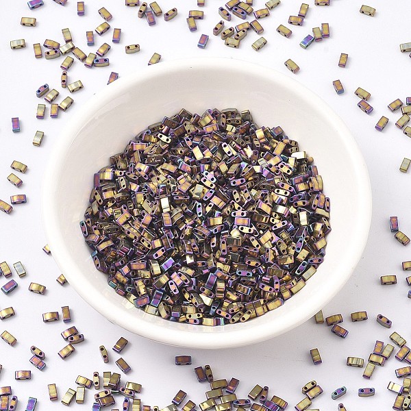 PandaHall MIYUKI Half TILA Beads, Japanese Seed Beads, 2 Hole, (HTL188) Metallic Purple Gold Iris, 5x2.3x1.9mm, Hole: 0.8mm, about...
PandaHall MIYUKI Half TILA Beads, Japanese Seed Beads, 2 Hole, (HTL188) Metallic Purple Gold Iris, 5x2.3x1.9mm, Hole: 0.8mm, about...