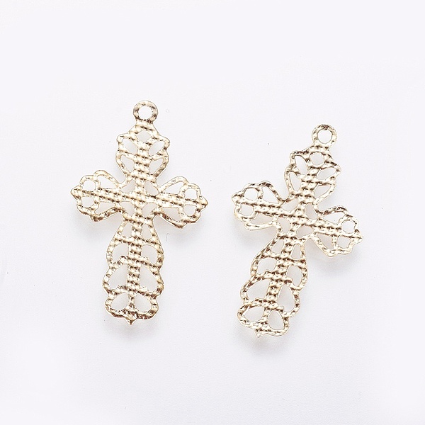 PandaHall Iron Filigree Pendants, Cross, Golden, 23x14x0.3mm, Hole: 1.2mm Iron Cross
PandaHall Iron Filigree Pendants, Cross, Golden, 23x14x0.3mm, Hole: 1.2mm Iron Cross