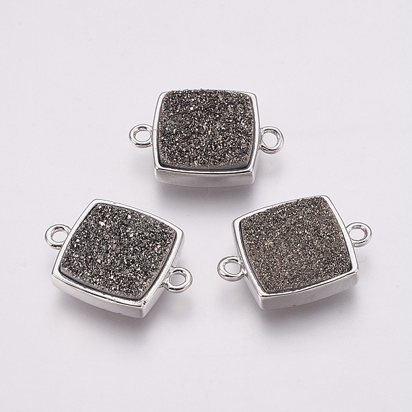 PandaHall Druzy Resin Links connectors, with Brass Findings, Square, Gray, 14x19x4mm, Hole: 1.5mm Brass+Resin Square Gray
PandaHall Druzy Resin Links connectors, with Brass Findings, Square, Gray, 14x19x4mm, Hole: 1.5mm Brass+Resin Square Gray