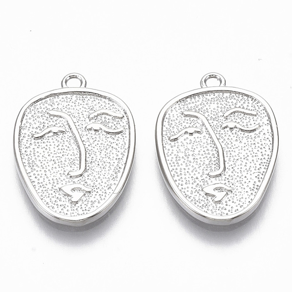PandaHall Brass Pendants, Nickel Free, Abstract Face, Real Platinum Plated, 19x13.5x1.5mm, Hole: 1.4mm Brass Body
PandaHall Brass Pendants, Nickel Free, Abstract Face, Real Platinum Plated, 19x13.5x1.5mm, Hole: 1.4mm Brass Body