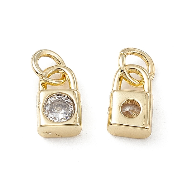 PandaHall Brass Micro Pave Clear Cubic Zirconia Charms, with Jump Ring, Lock Charm, Real 18K Gold Plated, 9x5x3mm, Hole: 3.4mm Brass+Cubic...
PandaHall Brass Micro Pave Clear Cubic Zirconia Charms, with Jump Ring, Lock Charm, Real 18K Gold Plated, 9x5x3mm, Hole: 3.4mm Brass+Cubic...