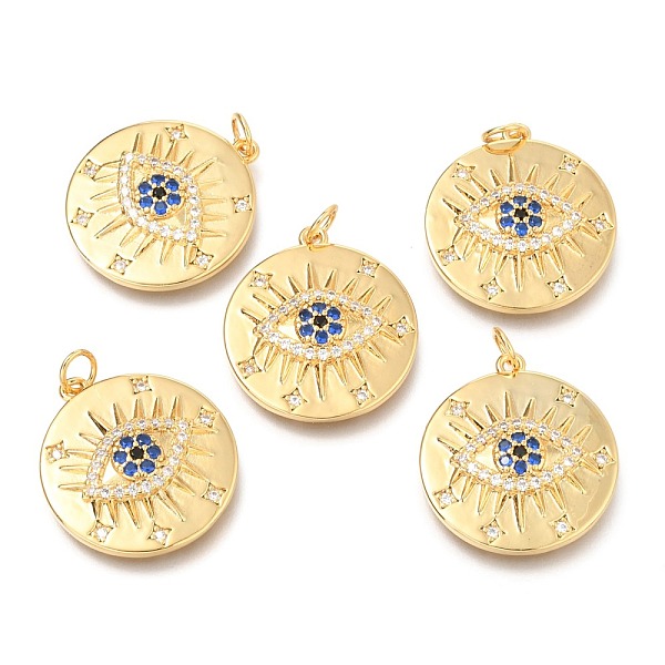 PandaHall Brass Micro Pave Clear & Blue Cubic Zirconia Pendants, with Jump Rings, Flat Round with Eye, Real 18K Gold Plated, 23x20.6x3.6mm...
PandaHall Brass Micro Pave Clear & Blue Cubic Zirconia Pendants, with Jump Rings, Flat Round with Eye, Real 18K Gold Plated, 23x20.6x3.6mm...