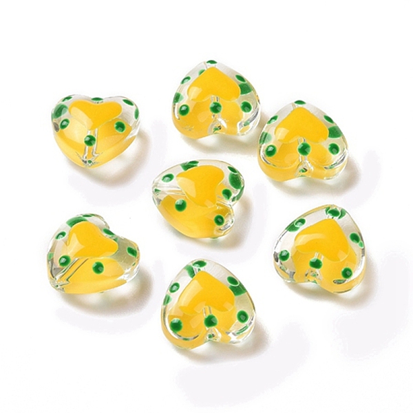 PandaHall Glass Heart Beads, with Enamel, Bead in Bead, Gold, 12x11.5~12.5x6.5~7mm, Hole: 0.8~1mm Glass Heart Gold
PandaHall Glass Heart Beads, with Enamel, Bead in Bead, Gold, 12x11.5~12.5x6.5~7mm, Hole: 0.8~1mm Glass Heart Gold