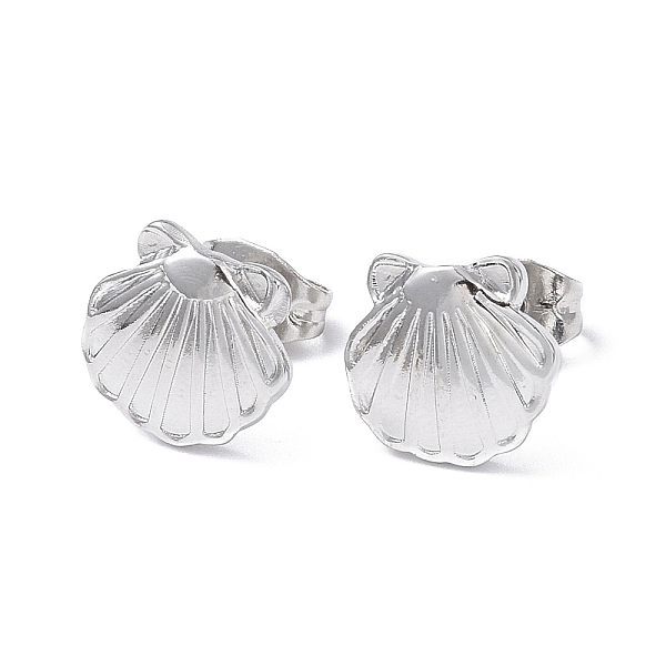 PandaHall 304 Stainless Steel Shell Stud Earrings for Women, Stainless Steel Color, 10x10mm, Pin: 0.8mm 304 Stainless Steel Shell Shape
PandaHall 304 Stainless Steel Shell Stud Earrings for Women, Stainless Steel Color, 10x10mm, Pin: 0.8mm 304 Stainless Steel Shell Shape