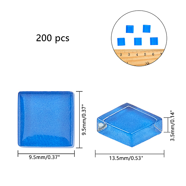 PandaHall 200 pcs Square Mosaic Tiles Glitter Glass Mosaic Cabochons for Home Decoration Crafts Jewelry Making, Blue Glass Square Blue
PandaHall 200 pcs Square Mosaic Tiles Glitter Glass Mosaic Cabochons for Home Decoration Crafts Jewelry Making, Blue Glass Square Blue