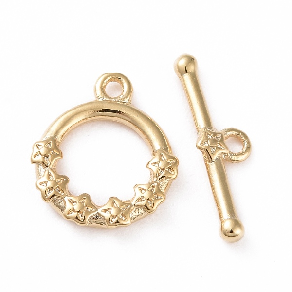 PandaHall Eco-friendly Brass Toggle Clasps, Cadmium Free & Lead Free, Long-Lasting Plated, Ring with Flower, Real 24K Gold Plated, Ring...
PandaHall Eco-friendly Brass Toggle Clasps, Cadmium Free & Lead Free, Long-Lasting Plated, Ring with Flower, Real 24K Gold Plated, Ring...