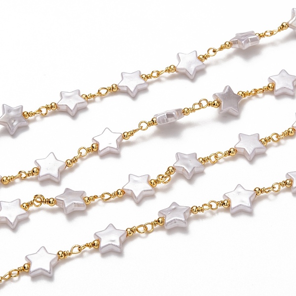 PandaHall Handmade Brass CCB Plastic Link Chains, with Spool, Long-lasting Plated, Unwelded, Star,Golden, Star: 9x10x2mm, Round: 2mm, about..., White
PandaHall Handmade Brass CCB Plastic Link Chains, with Spool, Long-lasting Plated, Unwelded, Star,Golden, Star: 9x10x2mm, Round: 2mm, about..., White