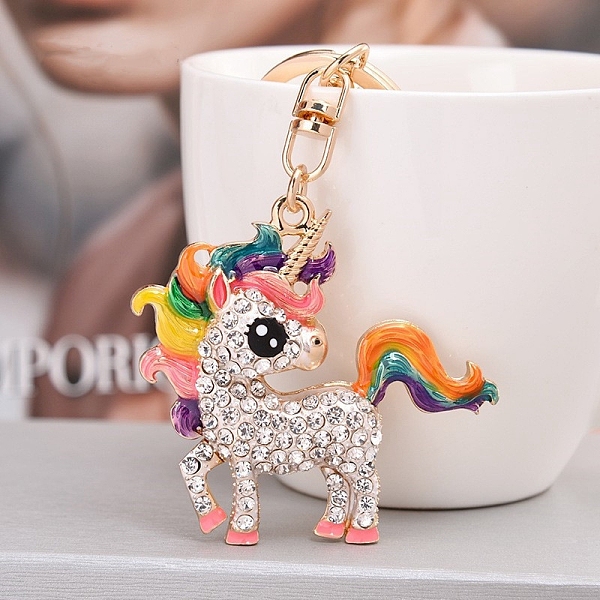 PandaHall Alloy Rhinestone Keychains, with Enamel, Unicorn, Colorful, 4.5x4.2cm Alloy Rhinestone+Enamel Unicorn
PandaHall Alloy Rhinestone Keychains, with Enamel, Unicorn, Colorful, 4.5x4.2cm Alloy Rhinestone+Enamel Unicorn