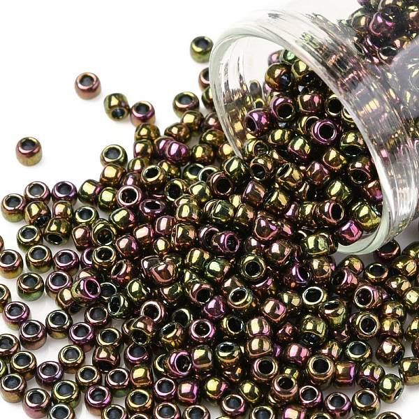 PandaHall TOHO Round Seed Beads, Japanese Seed Beads, (509) High Metallic Purple/Green Iris, 8/0, 3mm, Hole: 1mm, about 1110pcs/50g Glass...
PandaHall TOHO Round Seed Beads, Japanese Seed Beads, (509) High Metallic Purple/Green Iris, 8/0, 3mm, Hole: 1mm, about 1110pcs/50g Glass...