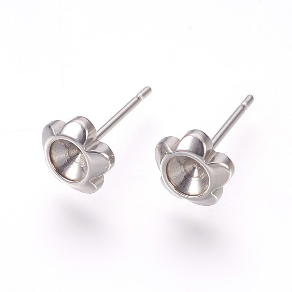 PandaHall 201 Stainless Steel Post Stud Earring Settings, with 304 Stainless Steel Pin, for Pointed Back Xilion Rivoli Rhinestone, Flower...
PandaHall 201 Stainless Steel Post Stud Earring Settings, with 304 Stainless Steel Pin, for Pointed Back Xilion Rivoli Rhinestone, Flower...