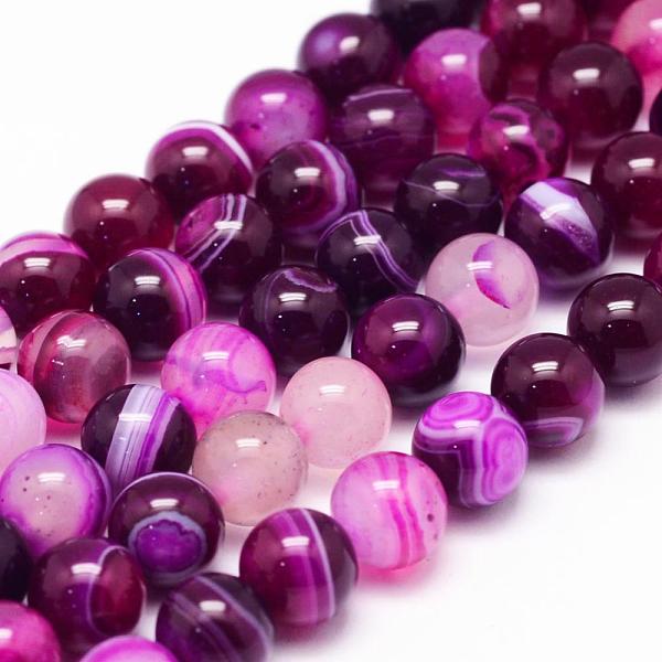 PandaHall Natural Striped Agate/Banded Agate Bead Strands, Round, Grade A, Dyed & Heated, Deep Pink, 4mm, Hole: 1mm, about 95pcs/strand...
PandaHall Natural Striped Agate/Banded Agate Bead Strands, Round, Grade A, Dyed & Heated, Deep Pink, 4mm, Hole: 1mm, about 95pcs/strand...