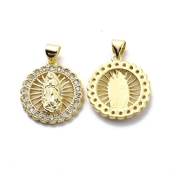 PandaHall Brass Micro Pave Clear Cubic Zirconia Pendants, Flat Round with Virgin Mary Pattern Charm, Religion Theme, Real 18K Gold Plated...
PandaHall Brass Micro Pave Clear Cubic Zirconia Pendants, Flat Round with Virgin Mary Pattern Charm, Religion Theme, Real 18K Gold Plated...