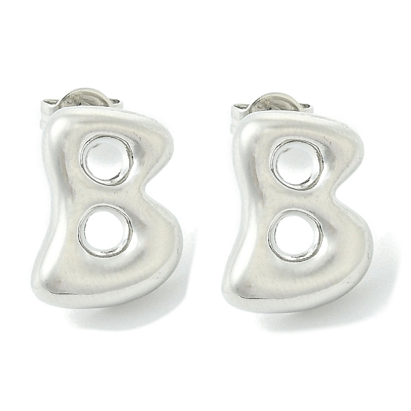 PandaHall Rack Plating Brass Earrings, Cadmium Free & Lead Free, Long-Lasting Plated, Stud Earrings, Alphabet, Platinum, Letter B, 14x10.5mm...
PandaHall Rack Plating Brass Earrings, Cadmium Free & Lead Free, Long-Lasting Plated, Stud Earrings, Alphabet, Platinum, Letter B, 14x10.5mm...