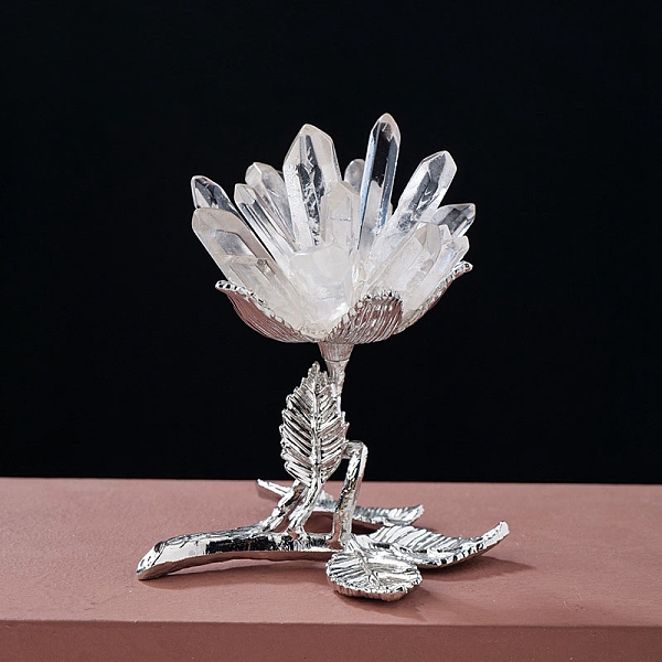 PandaHall Raw Natural Quartz Crystal Display Decorations, Flower Platinum Tone Metal Base Statues for Home Office Decorations...
PandaHall Raw Natural Quartz Crystal Display Decorations, Flower Platinum Tone Metal Base Statues for Home Office Decorations...