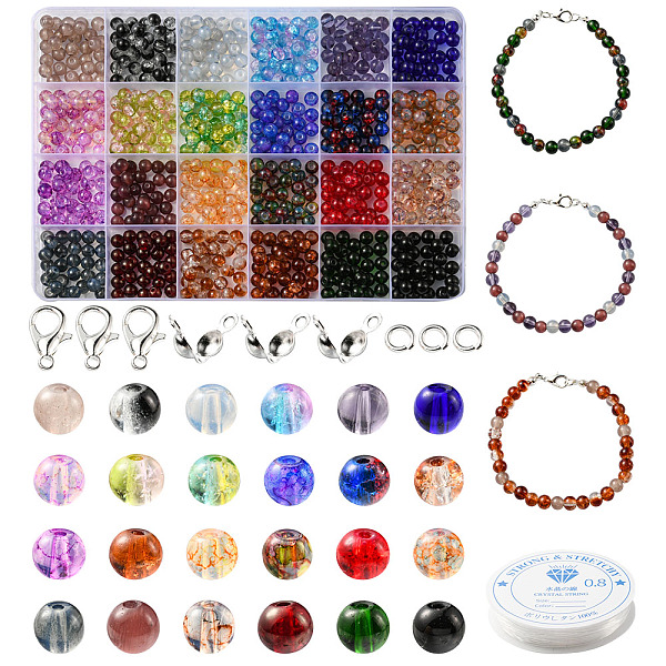 PandaHall DIY Stretch Bracelet Necklace Making Kit, Including Glass Round Beads, Elastic Thread, Alloy Clasps, Mixed Color, 810Pcs/set Glass..., Multicolor
PandaHall DIY Stretch Bracelet Necklace Making Kit, Including Glass Round Beads, Elastic Thread, Alloy Clasps, Mixed Color, 810Pcs/set Glass..., Multicolor