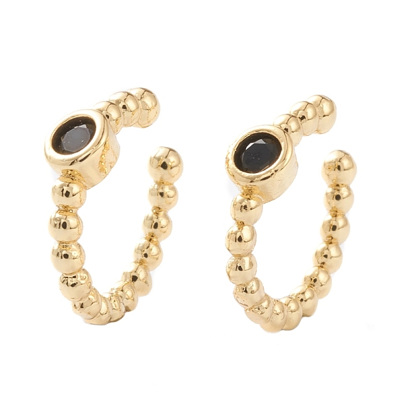 PandaHall Brass Micro Pave Cubic Zirconia Cuff Earrings, Long-Lasting Plated, Real 18K Gold Plated, Black, 12x11.5x2~3mm Brass Black
PandaHall Brass Micro Pave Cubic Zirconia Cuff Earrings, Long-Lasting Plated, Real 18K Gold Plated, Black, 12x11.5x2~3mm Brass Black