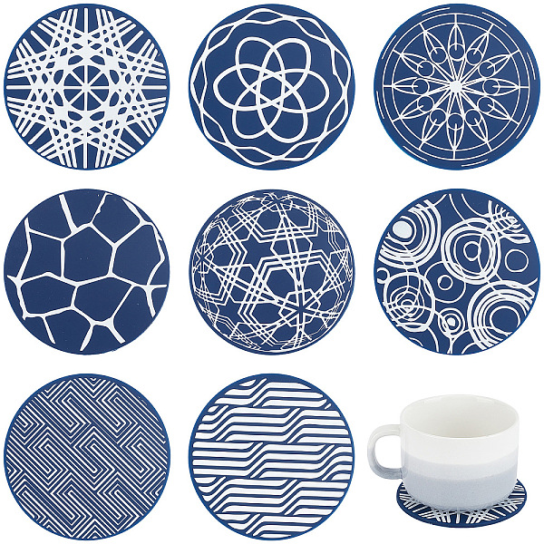 PandaHall CRASPIRE Drink Coasters Set of 8 Blue Round Silicone Rubber Cup Pad 3.78'' Waterproof Non-slip Mat Decorative Cup Coasters for...
PandaHall CRASPIRE Drink Coasters Set of 8 Blue Round Silicone Rubber Cup Pad 3.78'' Waterproof Non-slip Mat Decorative Cup Coasters for...