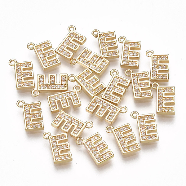 PandaHall Brass Cubic Zirconia Charms, Letter, Clear, Real 18K Gold Plated, Letter.E, 10x6.5x1.5mm, Hole: 1mm Brass+Cubic Zirconia Letter E...
PandaHall Brass Cubic Zirconia Charms, Letter, Clear, Real 18K Gold Plated, Letter.E, 10x6.5x1.5mm, Hole: 1mm Brass+Cubic Zirconia Letter E...