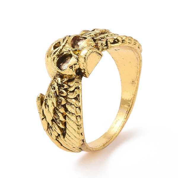 PandaHall Alloy Skull Finger Ring, Gothic Jewelry for Women, Antique Golden, US Size 6 1/4(16.7mm) Alloy
PandaHall Alloy Skull Finger Ring, Gothic Jewelry for Women, Antique Golden, US Size 6 1/4(16.7mm) Alloy