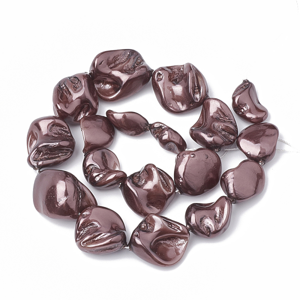PandaHall Shell Pearl Beads Strands, Polished, Nugget, Rosy Brown, 15~25x10~26x5~16mm, Hole: 1mm, about 18pcs/strand, 14.96 inch Shell Pearl...
PandaHall Shell Pearl Beads Strands, Polished, Nugget, Rosy Brown, 15~25x10~26x5~16mm, Hole: 1mm, about 18pcs/strand, 14.96 inch Shell Pearl...