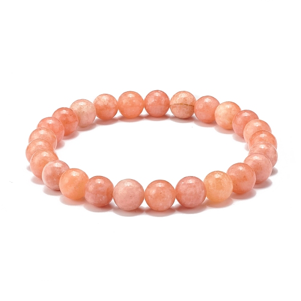 PandaHall Natural Peach Calcite Round Beads Stretch Bracelets, Stress Relief Bracelet, Beads: 8mm, Inner Diameter: 2-1/4 inch(5.8cm) Calcite
PandaHall Natural Peach Calcite Round Beads Stretch Bracelets, Stress Relief Bracelet, Beads: 8mm, Inner Diameter: 2-1/4 inch(5.8cm) Calcite