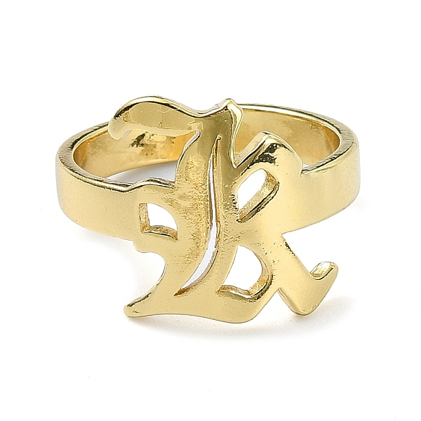 PandaHall Brass Open Cuff Ring, Old English Initial Letter, Real 18K Gold Plated, US Size 7 1/4(17.5mm) Brass Letter
PandaHall Brass Open Cuff Ring, Old English Initial Letter, Real 18K Gold Plated, US Size 7 1/4(17.5mm) Brass Letter