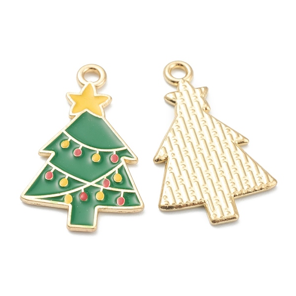 PandaHall Alloy Enamel Pendants, for Christmas, Light Gold Plated, Christmas Tree, Green, 26.5x16x1mm, Hole: 1mm Alloy+Enamel Tree Green
PandaHall Alloy Enamel Pendants, for Christmas, Light Gold Plated, Christmas Tree, Green, 26.5x16x1mm, Hole: 1mm Alloy+Enamel Tree Green